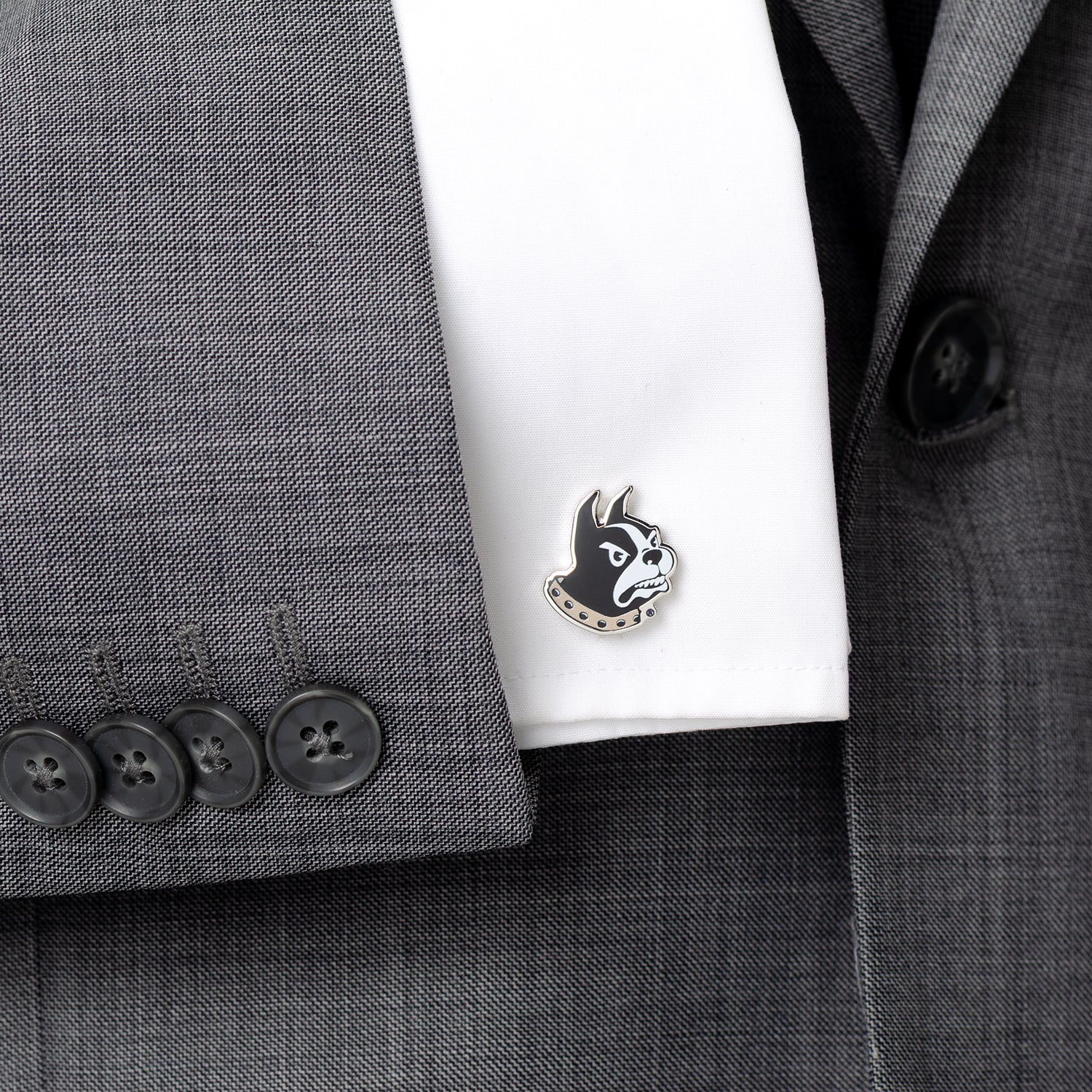 Wofford College Terrier Mascot Cufflinks Image 2