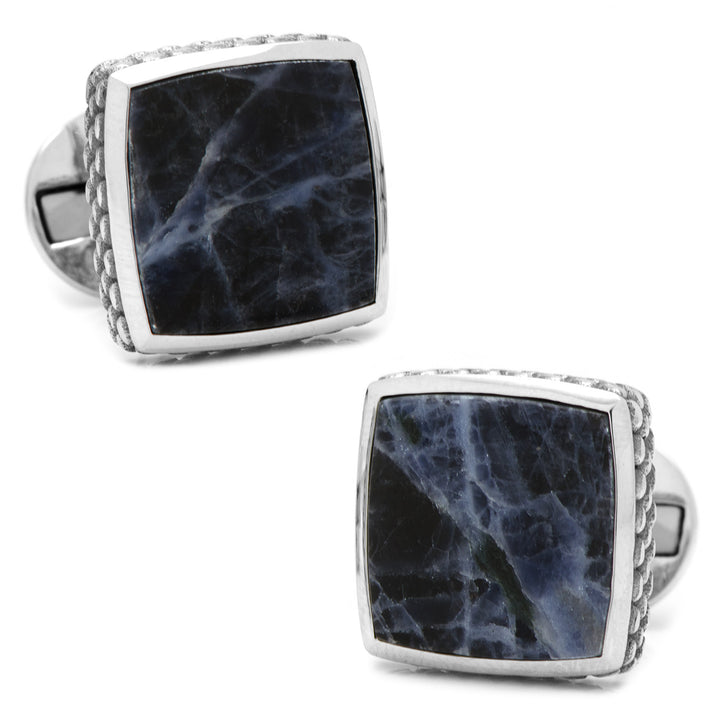 Sterling Classic Scaled Lapis Cufflinks Image 1