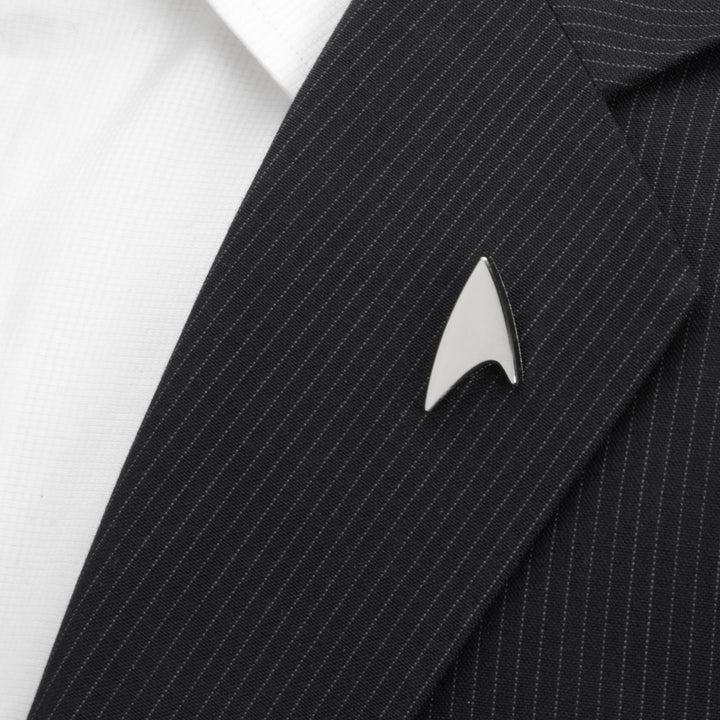 Star Trek Silver Delta Shield Lapel Pin Image 4