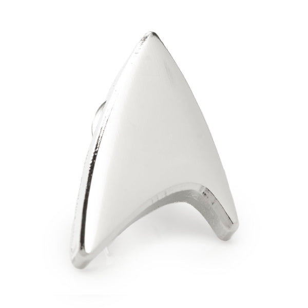 Star Trek Silver Delta Shield Lapel Pin Image 1