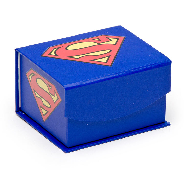 Satin Black Superman Shield Cufflinks Packaging Image