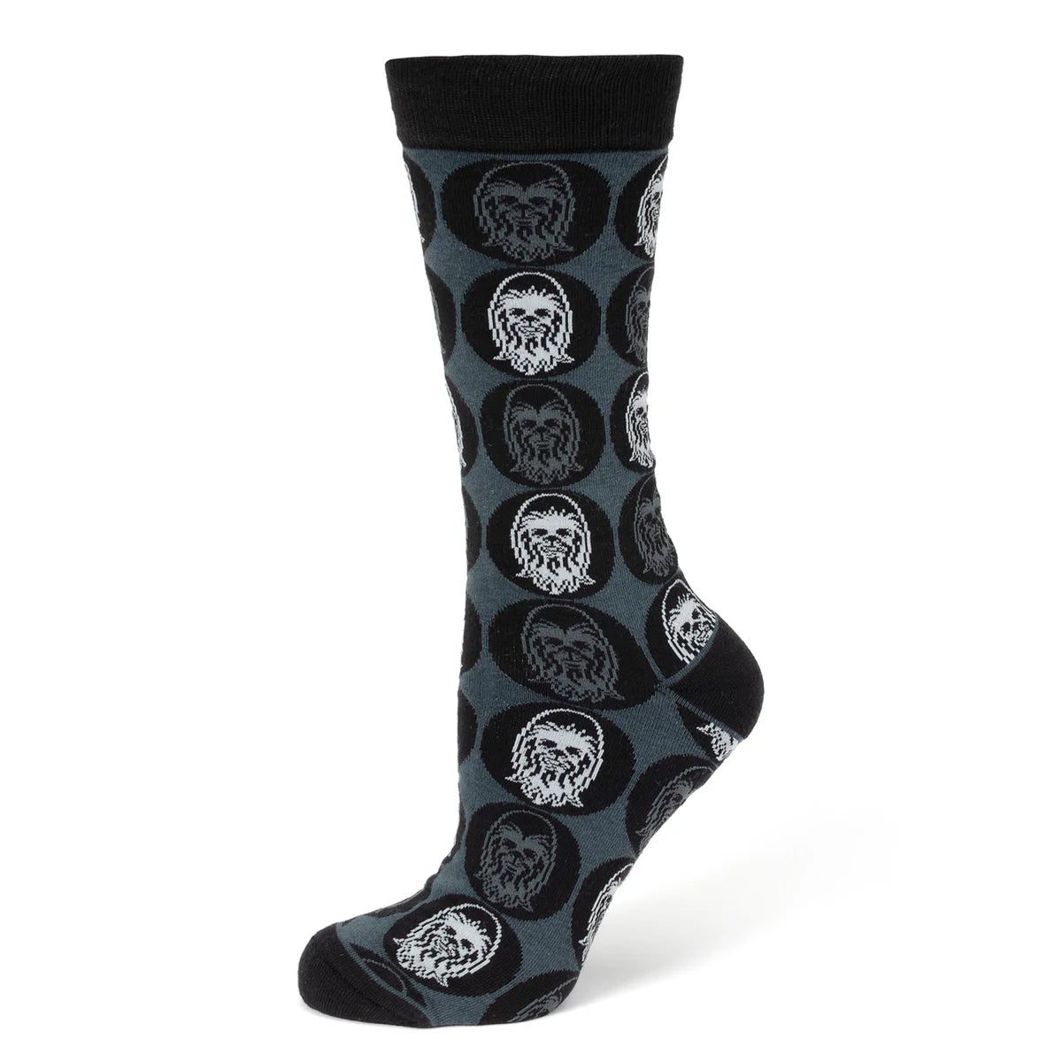 Star Wars Chewbacca Black Dress Socks and Rebel Alliance Starbird Crest Lapel Pin Gift Set Image 2