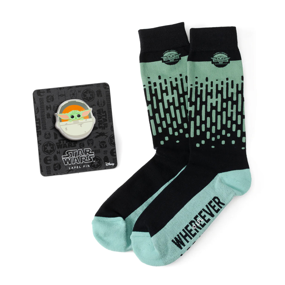 Star Wars Grogu Dress Socks and Lapel Pin Gift Set Image 1