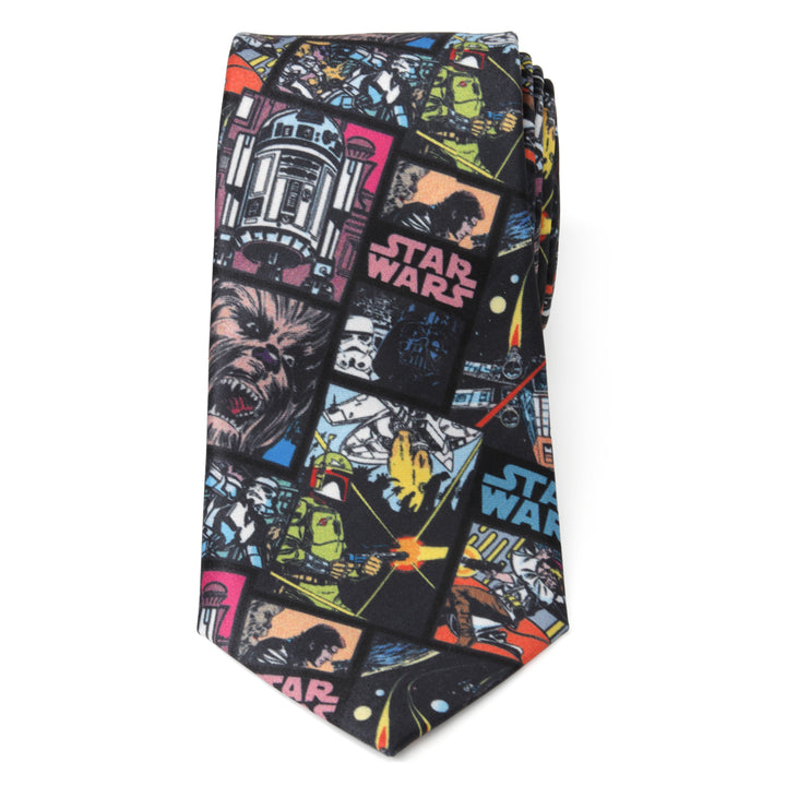 Star Wars Comic Black Men's Tie Image 4