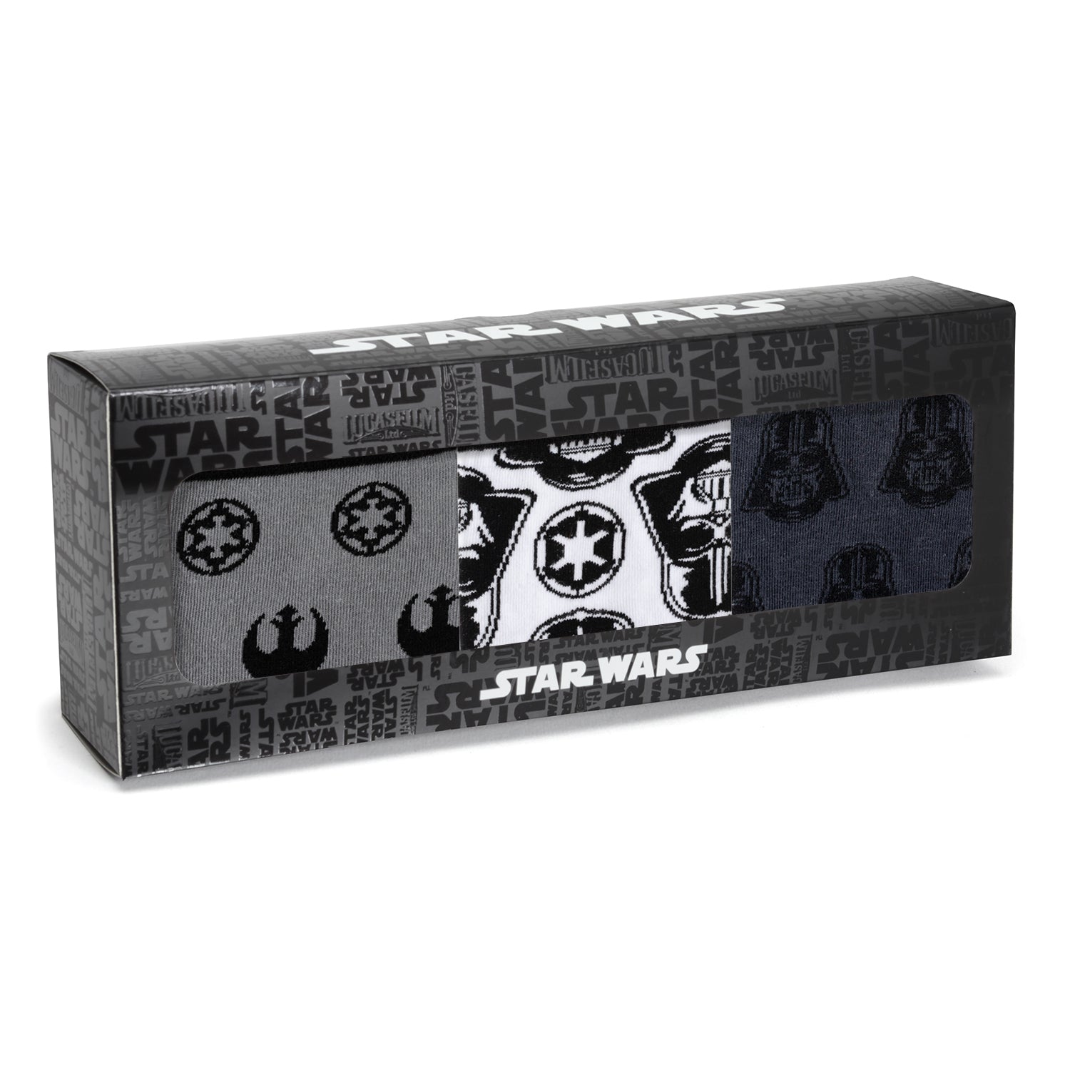 Star Wars Darth Vader Black, White, and Gray Dress Socks and Lapel Pin Gift Set Image 6