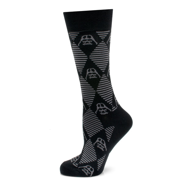 Darth Vader Argyle Stripe Black Socks Image 1