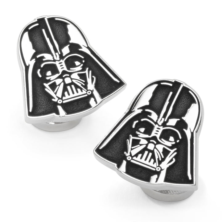 Recessed Matte Darth Vader Head Cufflinks Image 1
