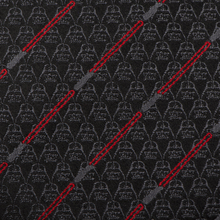 Darth Vader Black Lightsaber Stripe Mens Tie Image 5