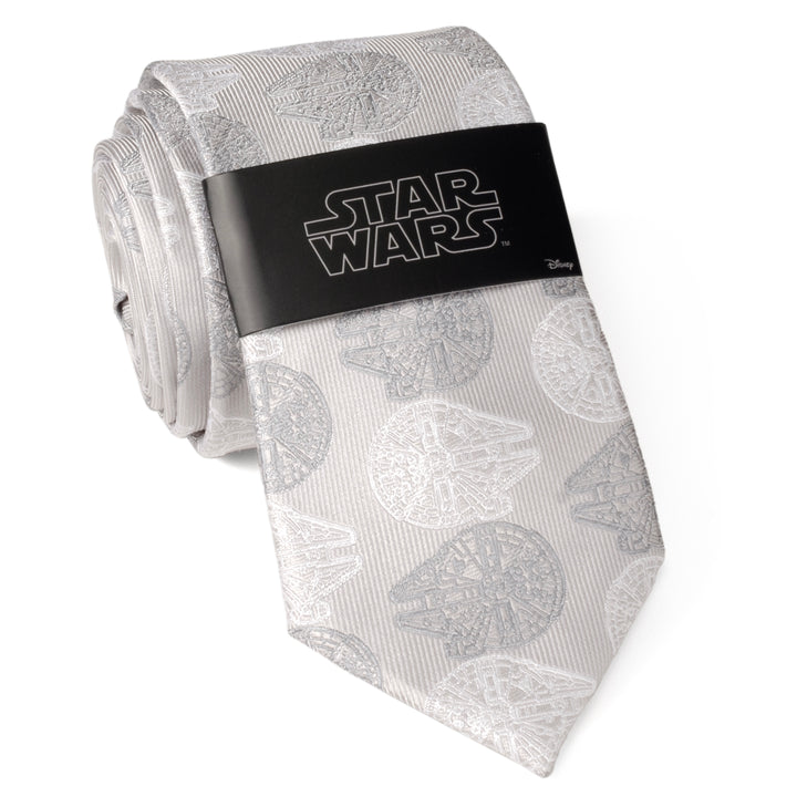 Star Wars Falcon Gray Men's Tie Image 7