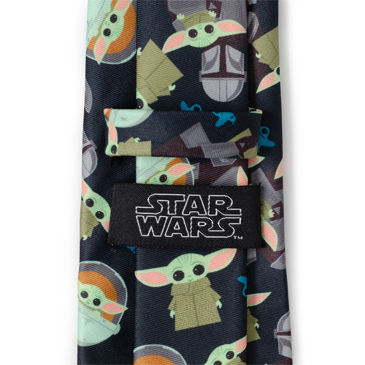 Mando Grogu Navy Men's Tie Image 5