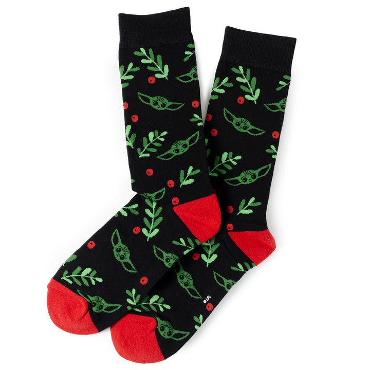 Grogu Holiday Black Socks Image 2