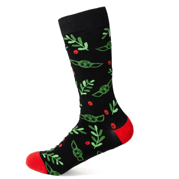 Grogu Holiday Black Socks Image 1
