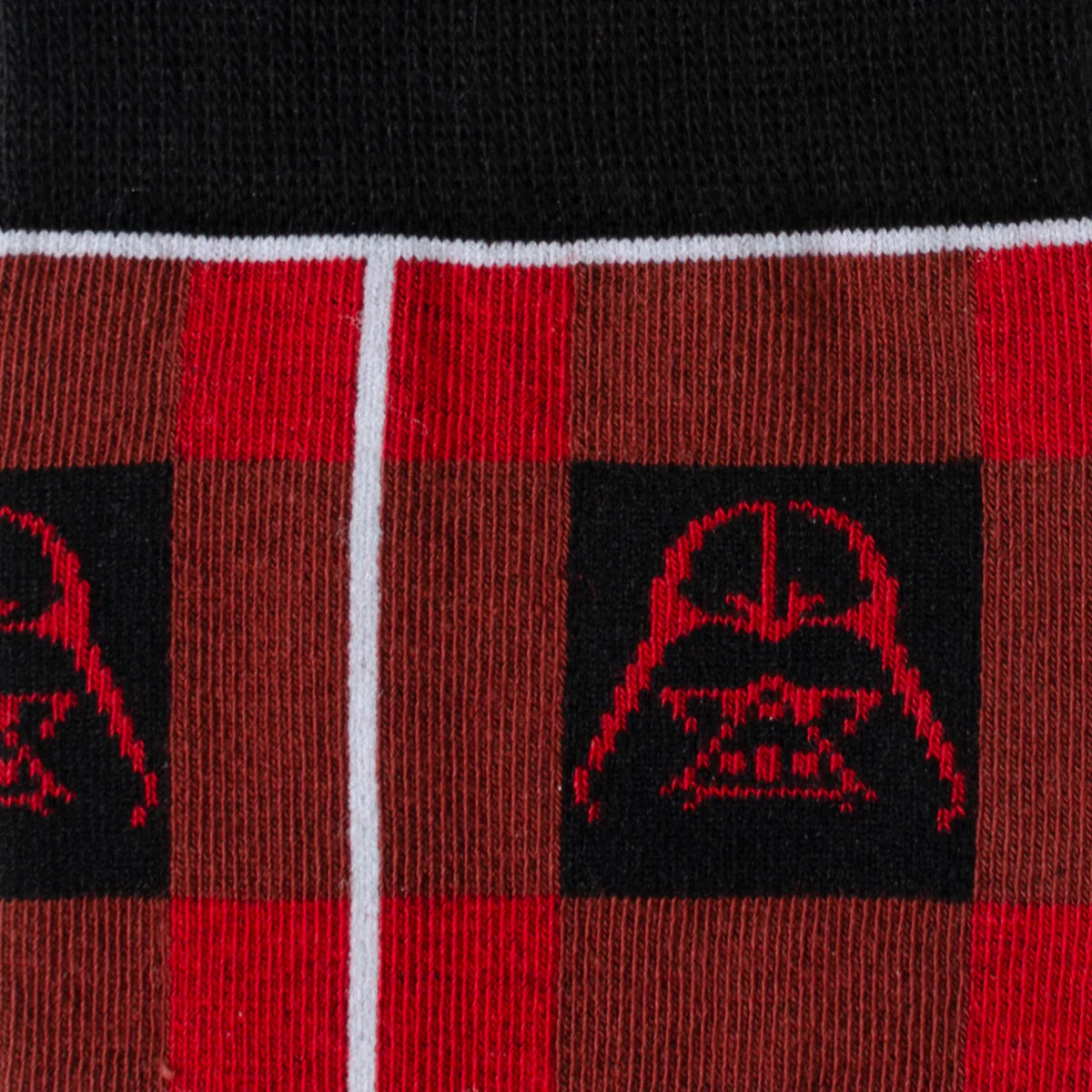 Star Wars Darth Vader Black and Red Plaid Dress Socks and Imperial Crest Lapel Pin Gift Set Image 3