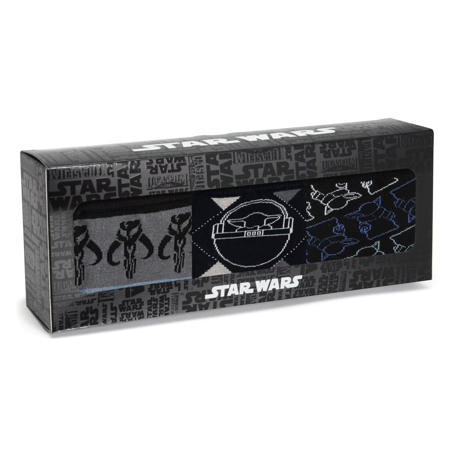 Star Wars Mandalorian 3-Pack Dress Sock and Mythosaur Lapel Pin Gift Set Image 6