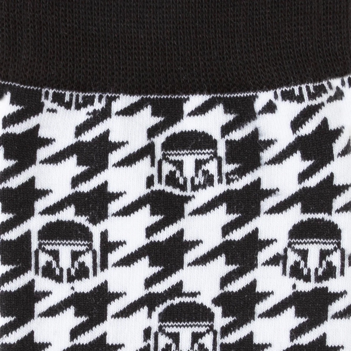 Star Wars Mandalorian Houndstooth Black and White Dress Socks and Lapel Pin Gift Set Image 3