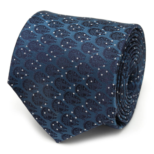 Millennium Falcon Dot Blue Men's Tie Image 1