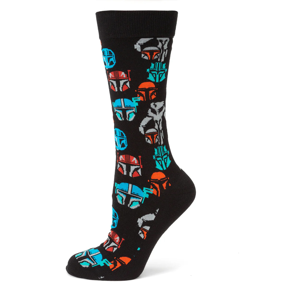 Star Wars Mandalorian and Mythosaur Multicolored Navy Dress Socks and Lapel Pin Gift Set Image 2