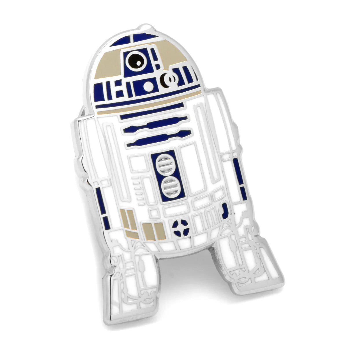 Celebrate the iconic droid duo with the R2D2 and C3PO Black Gift Set. This charming set includes a pair of black and yellow socks featuring the beloved C3PO, along with our R2D2 Lapel Pin. Perfect for the Star Wars fan who cherishes these classic characters, these accessories add a touch of nostalgic elegance to any outfit. Showcase your love for the galaxy's favorite droids with every step and detail. Image 4