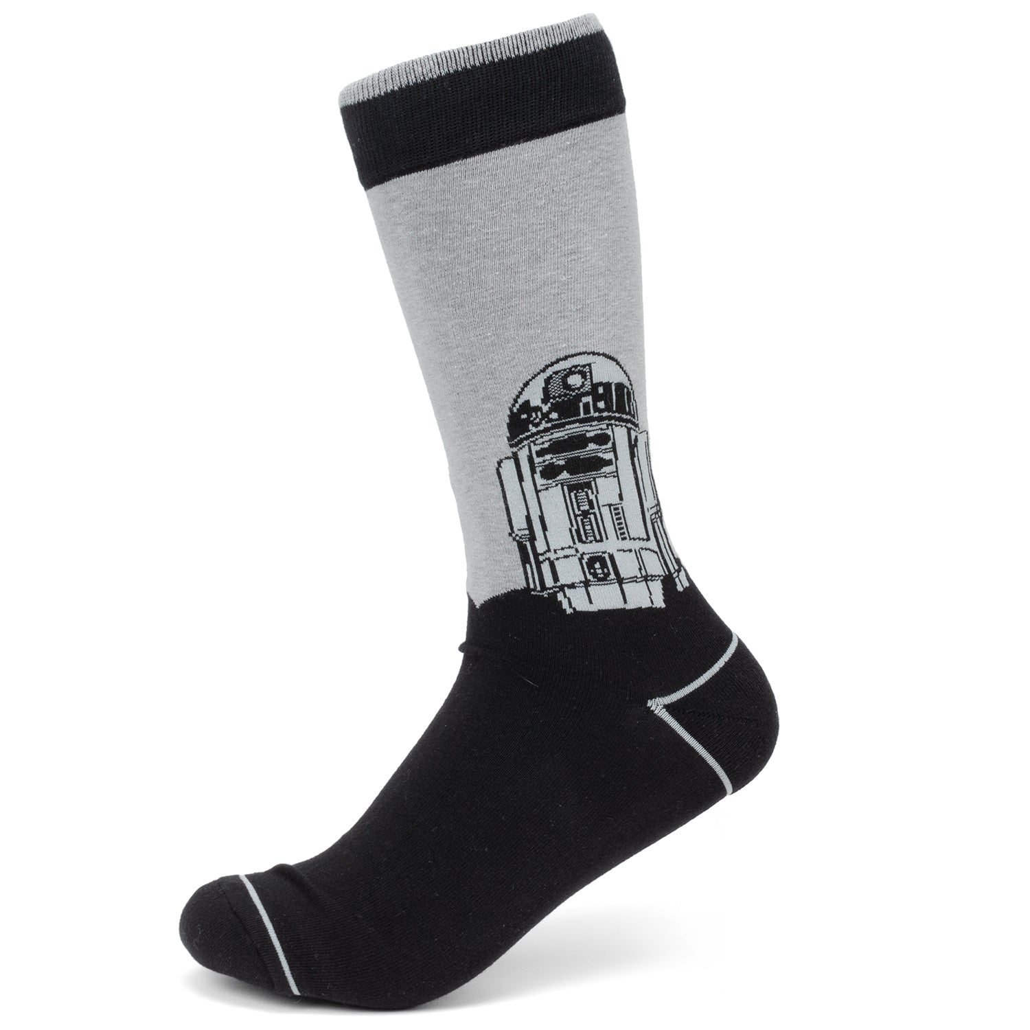 Star Wars R2-D2 Men's Gray and Black Mod Dress Socks and Lapel Pin Gift Set Image 3