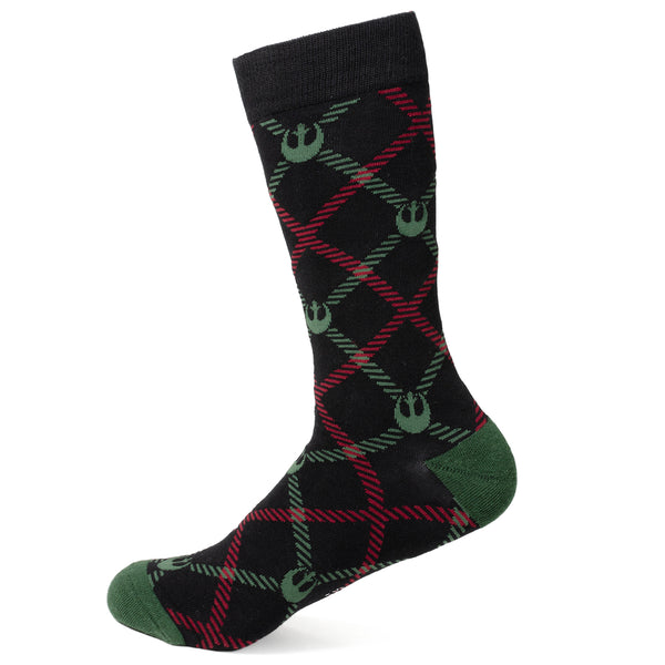Rebel Green/Red Plaid Socks Image 1