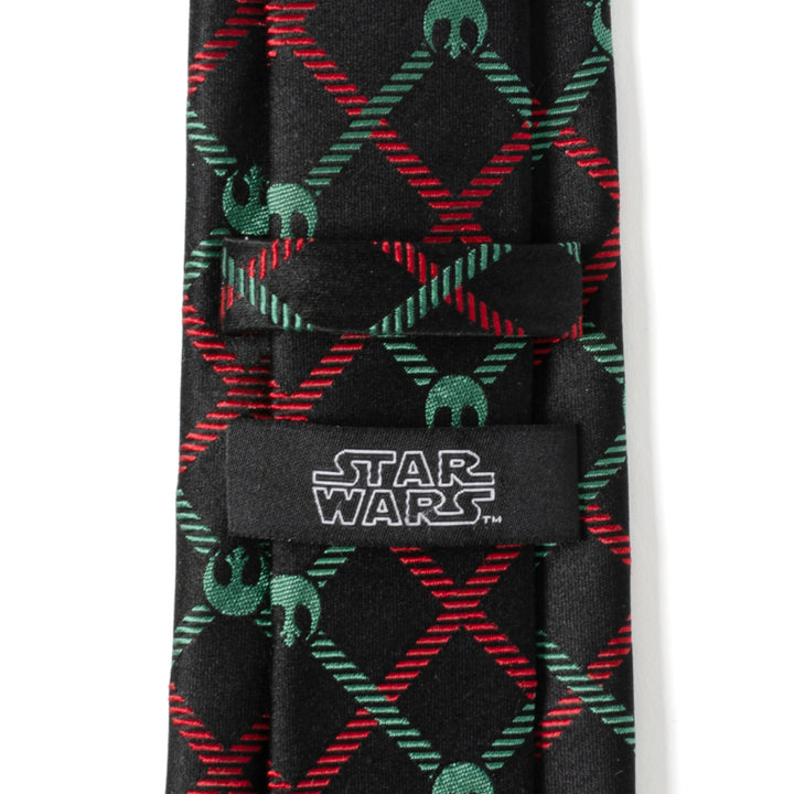 Rebel Red/Green Plaid Men's Tie Image 5