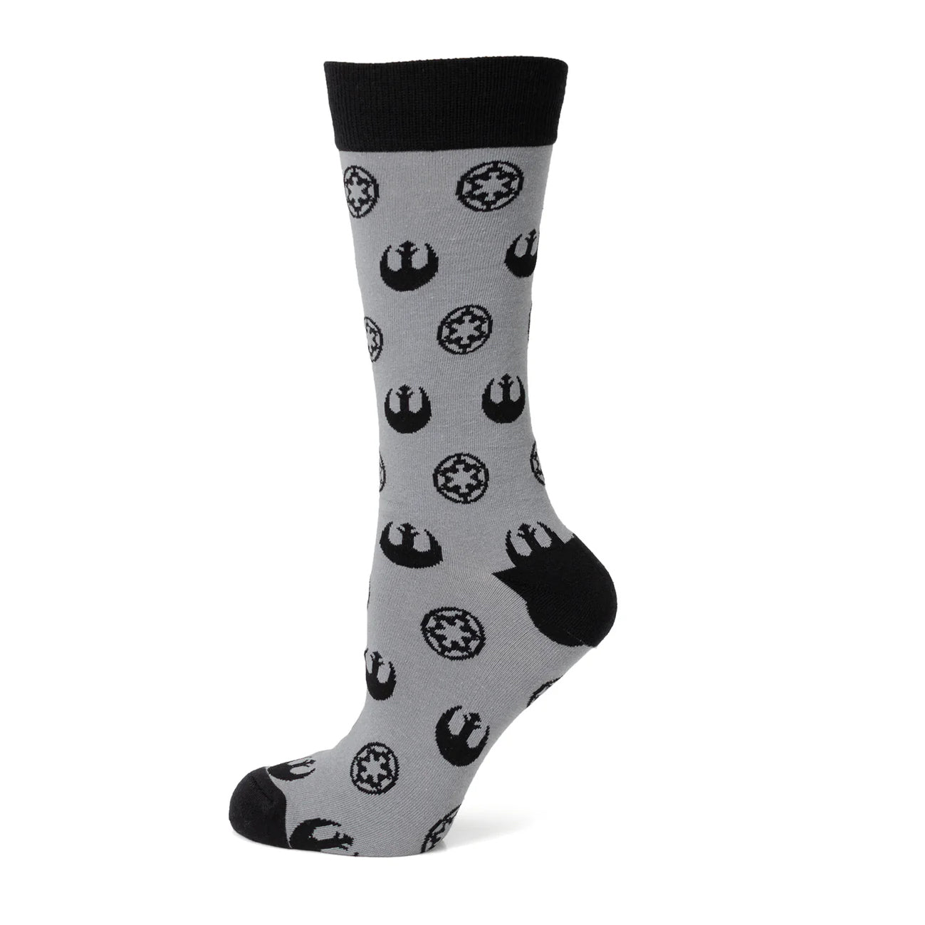 Star Wars Rebel Alliance Starbird Crest and Imperial Crest Gray Dress Socks and Lapel Pin Gift Set Image 2