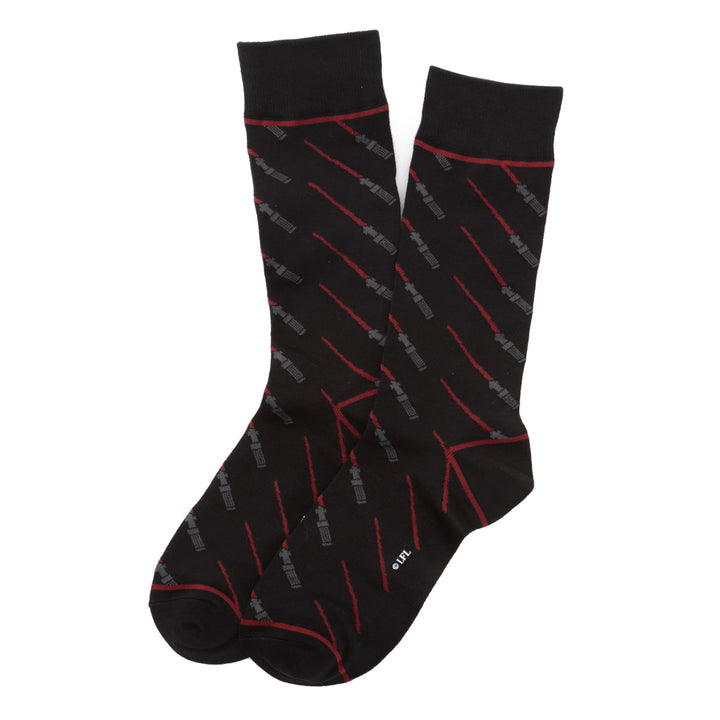 Star Wars Red Lightsaber Black Men's Socks Image 2