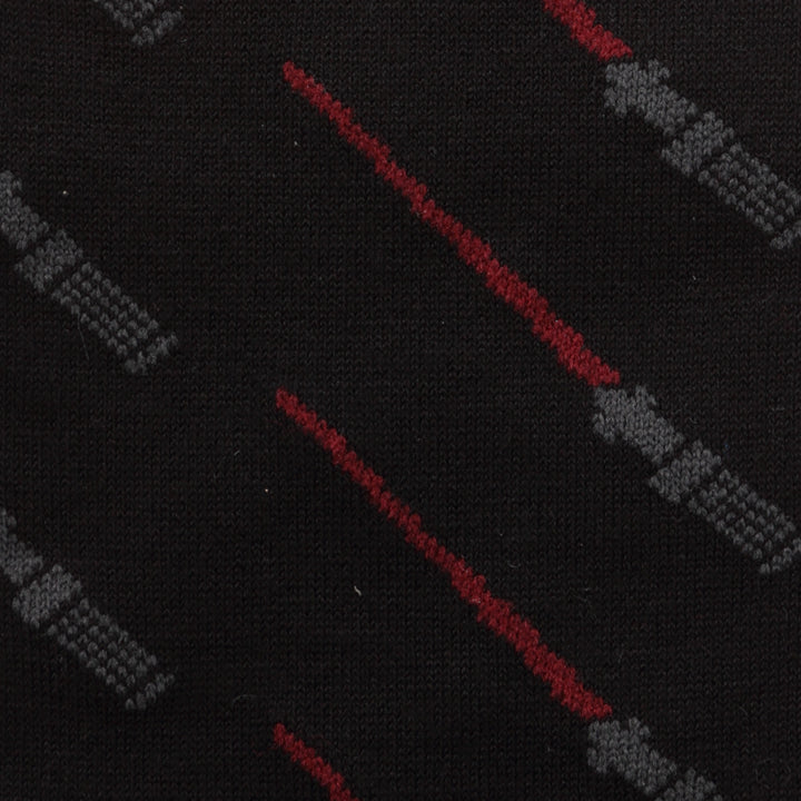 Star Wars Red Lightsaber Black Men's Socks Image 3