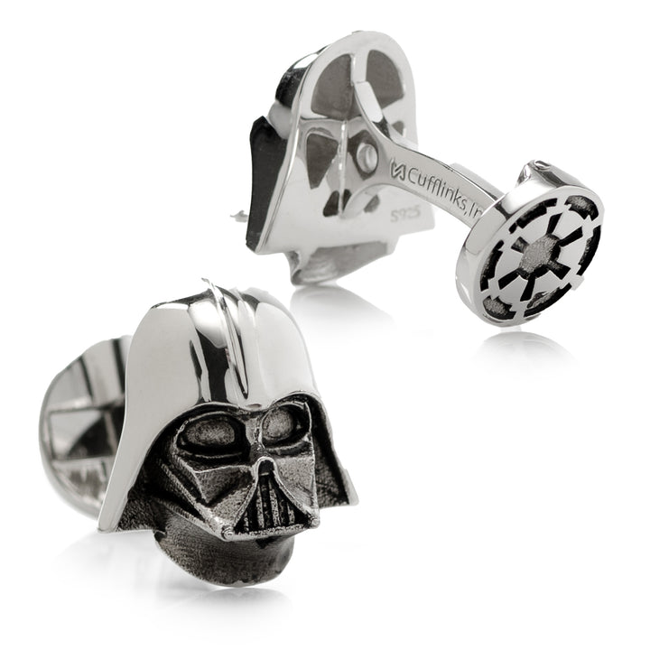 3D Sterling Silver Darth Vader Cufflinks Image 2