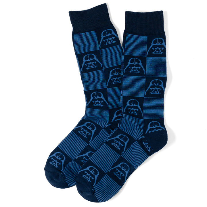 Darth Vader Navy Check Men's Socks Image 2