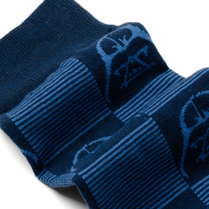 Darth Vader Navy Check Men's Socks Image 4