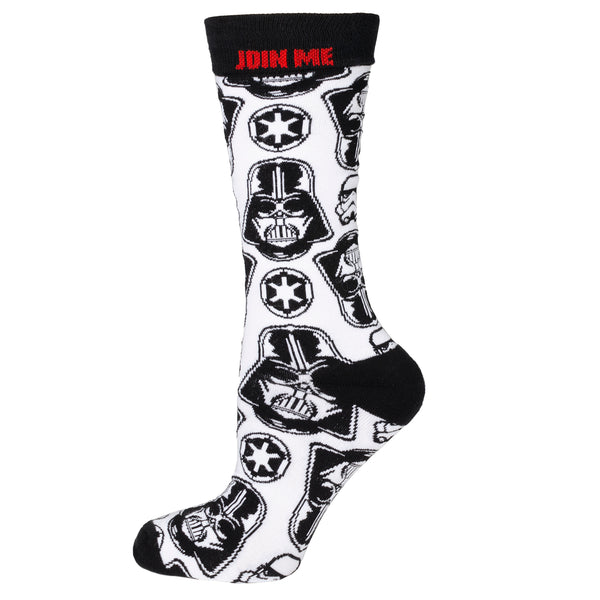 Star Wars - Vader Patterned White Men's Socks Image 1