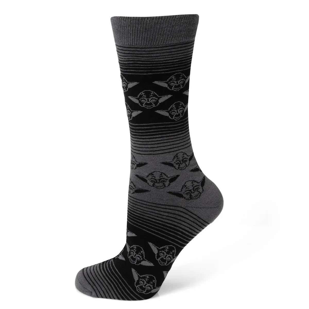 Star Wars Yoda Black Charcoal Dress Socks and Jedi Crest Lapel Pin Gift Set Image 2