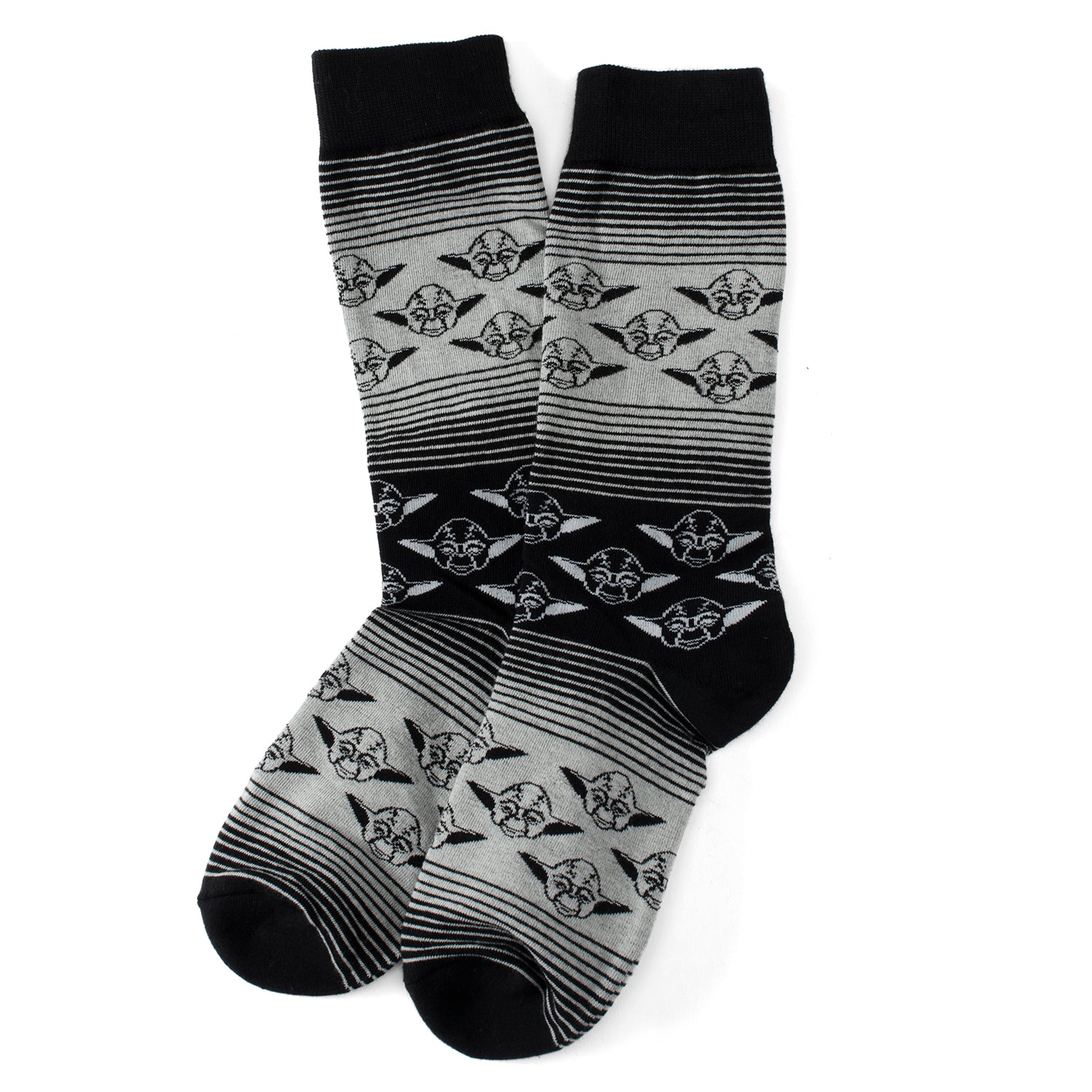 Star Wars Yoda Green, Gray, and Black Ombre Dress Socks and Jedi Crest Lapel Pin Gift Set Image 3