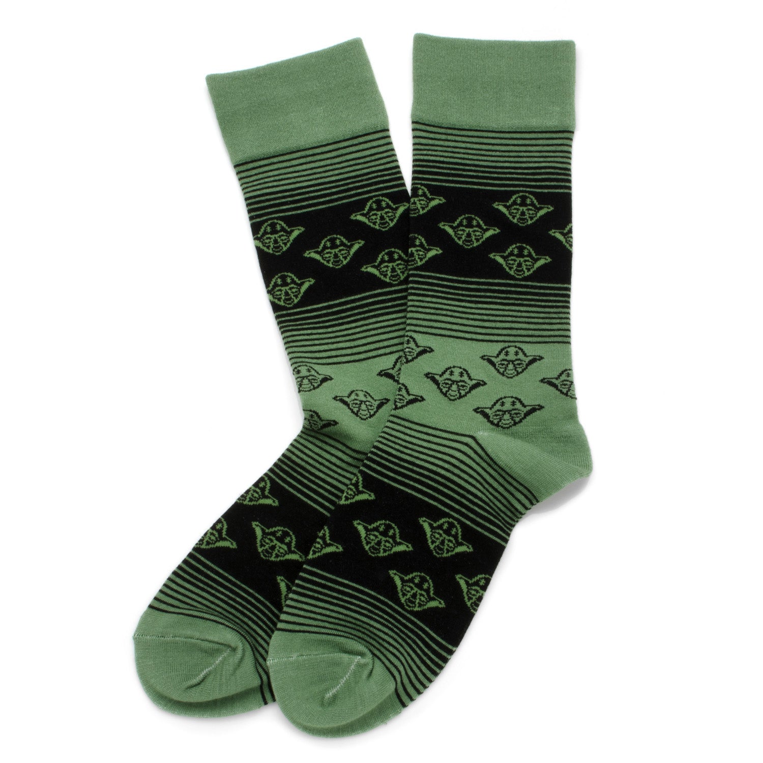 Star Wars Yoda Green, Gray, and Black Ombre Dress Socks and Jedi Crest Lapel Pin Gift Set Image 4
