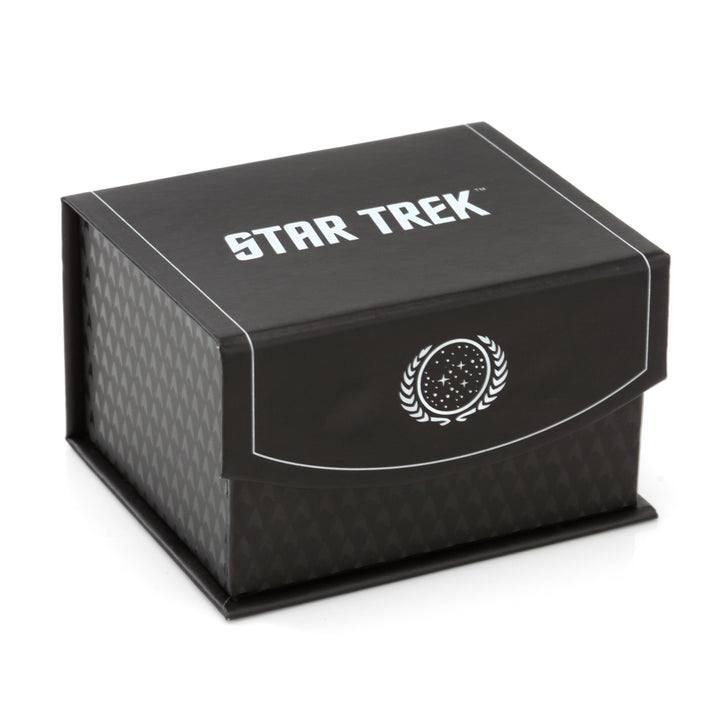 Two Tone Star Trek Delta Shield Cufflinks Packaging Image