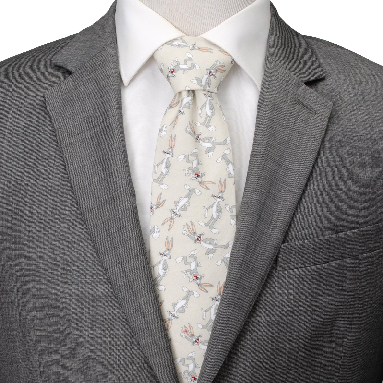 Looney Tunes Bugs Bunny Gray Men's Tie