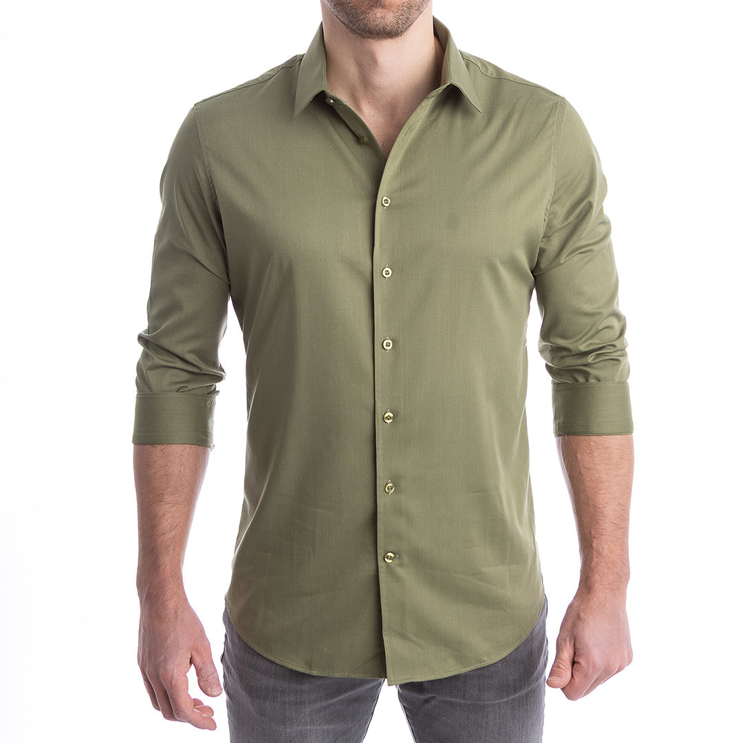 goTIELESS Ultimate Dress Shirt (Army Green)