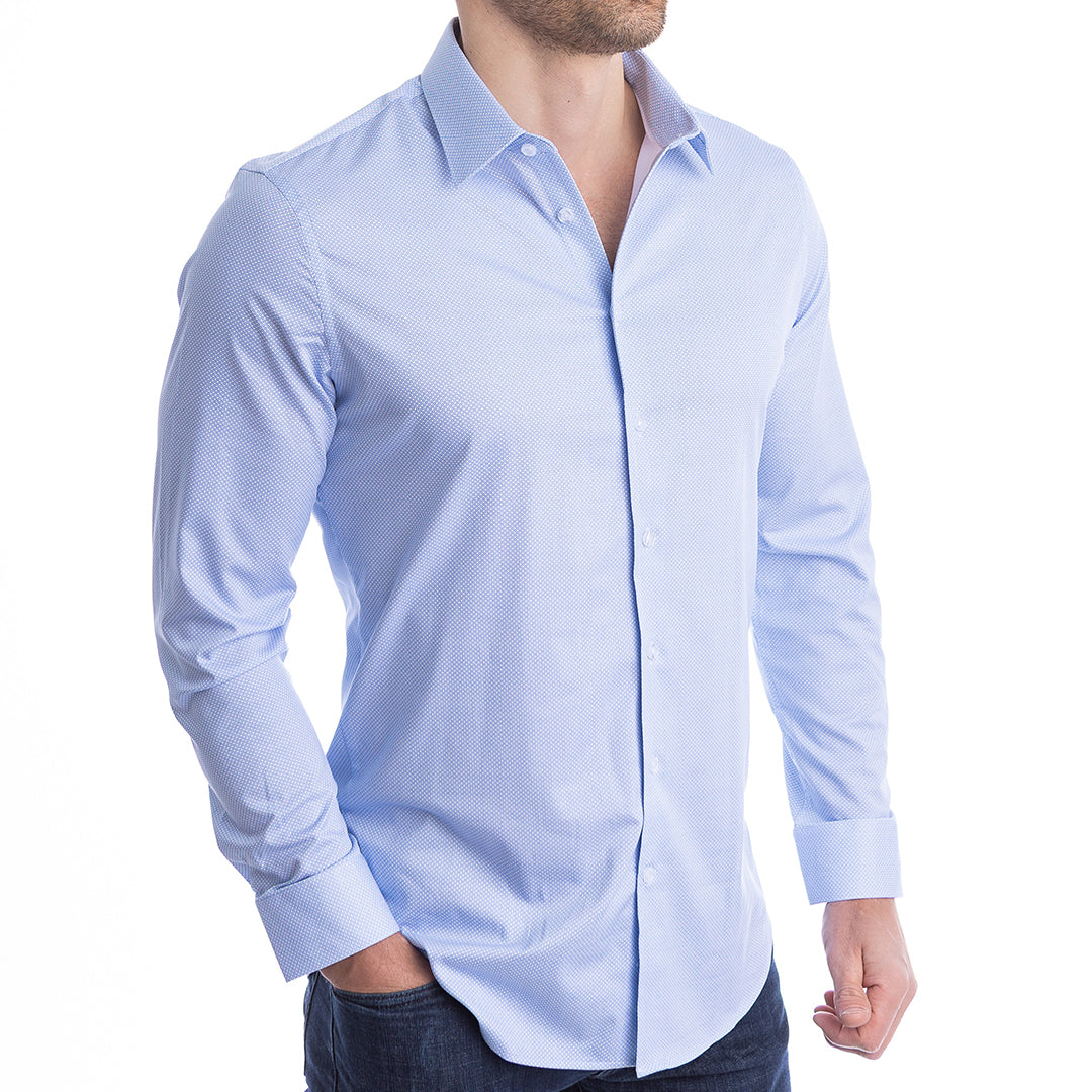 goTIELESS Ultimate Dress Shirt (Blue Diamond)