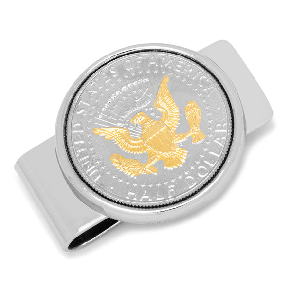 Silvertone Presidential Seal Gold-Layered Money Clip Image 1