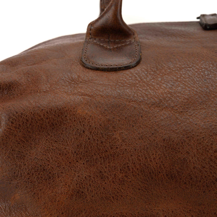 Benedict Weekend Bag in Titan Milled Brown Image 8