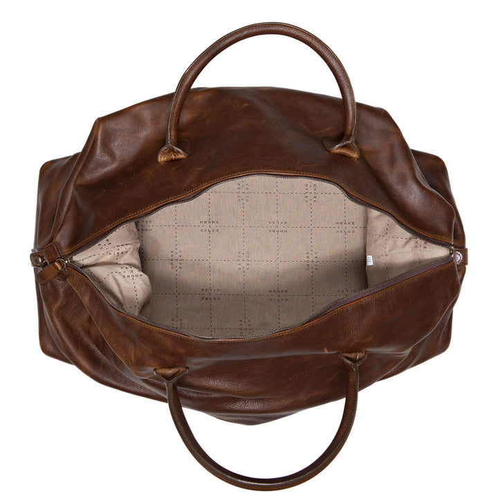 Benedict Weekend Bag in Titan Milled Brown Image 9