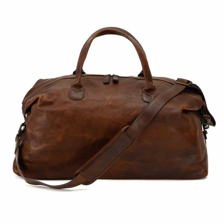 Benedict Weekend Bag in Titan Milled Brown Image 10