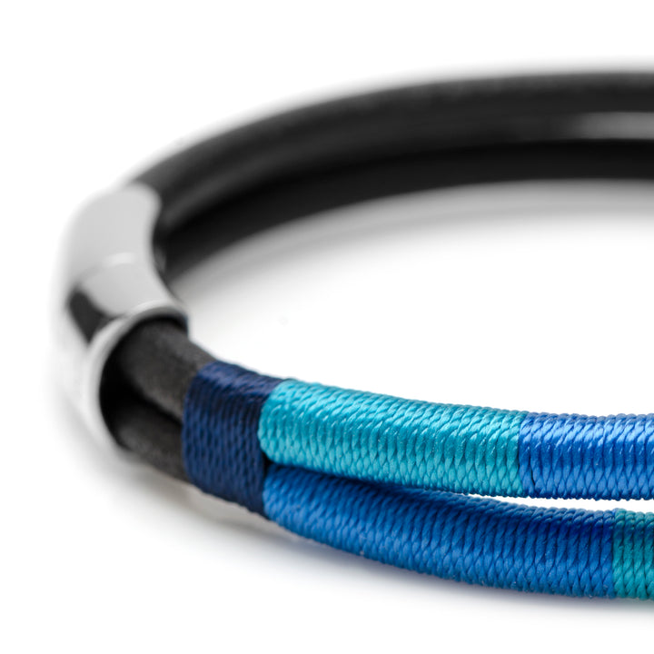 Cobra Masai Silver Bracelet Blue Tones 18cm Image 3