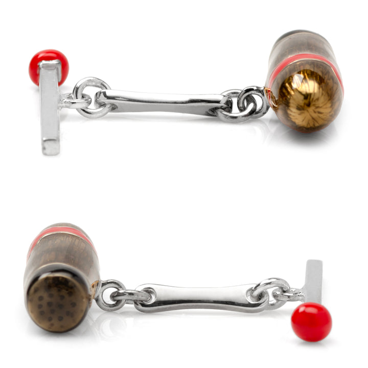 Sterling Silver Cigar and Match Cufflinks Image 3