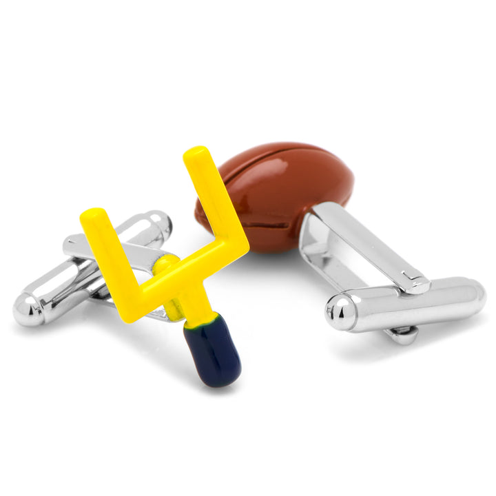 Football and Goal Post Cufflinks Image 2