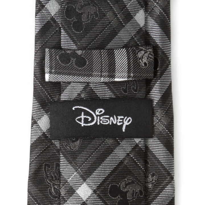 Mickey and Friends Charcoal Plaid Men's Tie Image 5