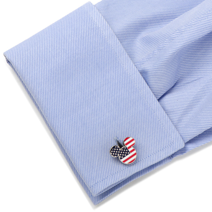 Stars and Stripes Mickey Mouse Cufflinks Image 3