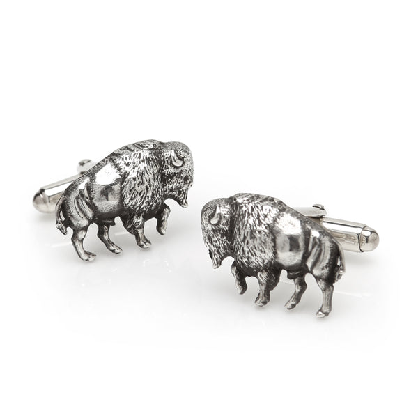 Sterling silver Buffalo with a antique finish  Image 1