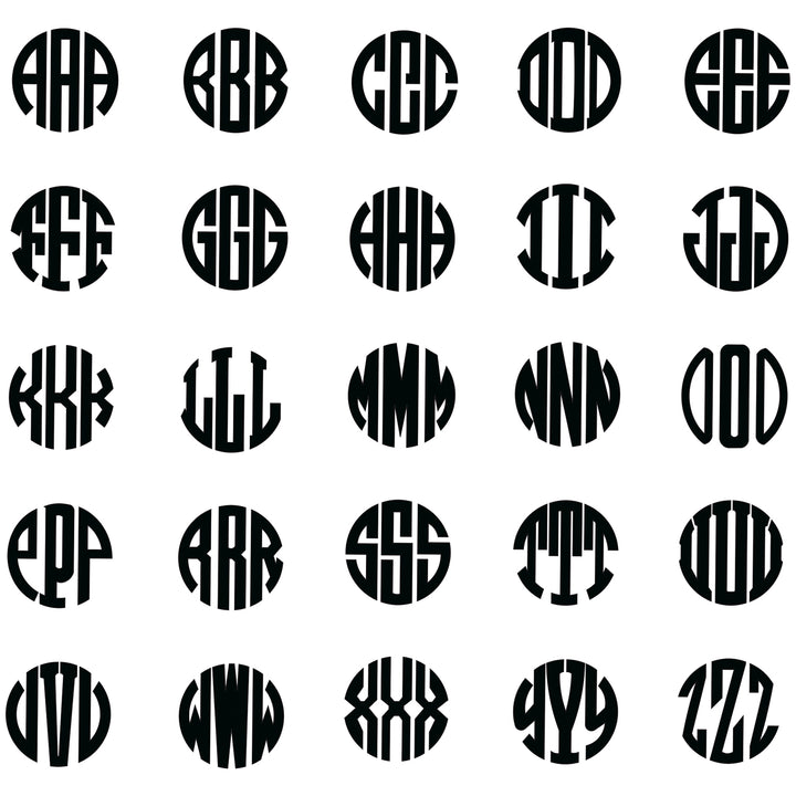 Sterling Personalized Round Signet Monogram Cufflinks Image 4